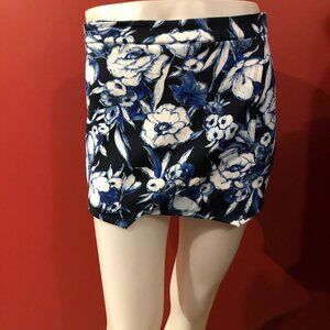 ABERCROMBIE & FITCH Blue Floral Mini Skort - Size XS - NWT